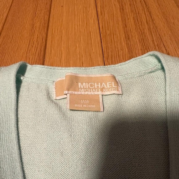 Michael Kors Argyle Pattern Women’s Blue Sweater Size Medium - Picture 3 of 7